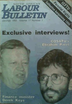Imagen del vendedor de South African Labour Bulletin Jan / Feb 1993 Volume 17 Number 1 a la venta por Chapter 1