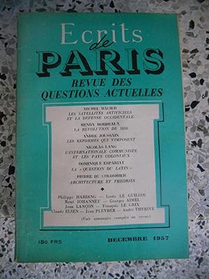 Seller image for Ecrits de Paris - Revue des questions actuelles - N. 155 - decembre 1957 for sale by Frederic Delbos