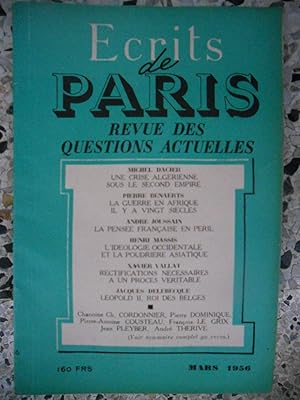 Seller image for Ecrits de Paris - Revue des questions actuelles - N. 136 - Mars 1956 for sale by Frederic Delbos