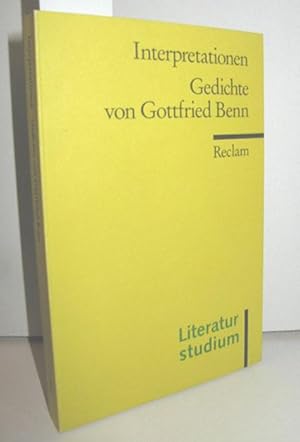 Bild des Verkufers fr Gedichte von Gottfried Benn (Interpretationen) zum Verkauf von Antiquariat Zinnober