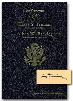 OFFICIAL PROGRAM COMMEMORATING THE INAUGURATION OF HARRY S. TRUMAN AND ALBEN W. BARKLEY: January ...