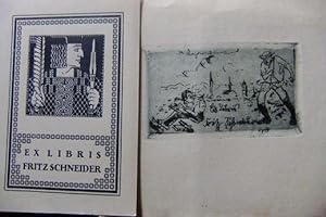Zwei Ex Libris "Fritz Schneider".