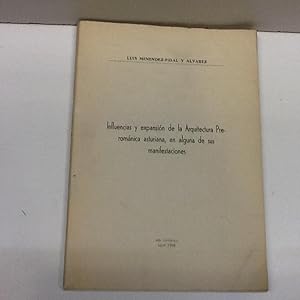 Imagen del vendedor de INFLUENCIA Y EXPANSION DE LA ARQUITECTURA PRERROMANTICA ASTURIANA MENENDEZ PIDAL Y ALVAREZ LUIS 1962 a la venta por LIBRERIA ANTICUARIA SANZ