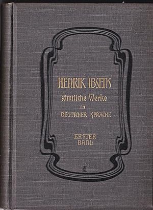 Bild des Verkufers fr Henrik Ibsens smtliche Werke in deutscher Sprache. Erster Band, zum Verkauf von Versandantiquariat Karin Dykes