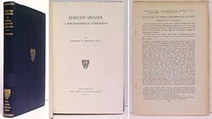 Seller image for Edmund Spenser : A Bibliographical Supplement. presentation copy for sale by John W. Doull, Bookseller