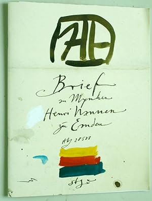 Briefe an Mynher Henri Nannen zu Emden. Katalog zur Ausstellung in der Kunsthalle Emden Horst Jan...