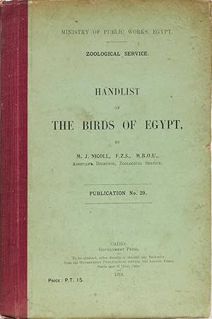 Handlist of the Birds of Egypt