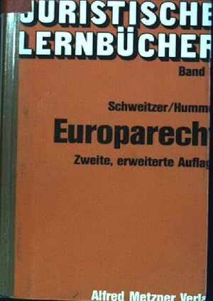 Immagine del venditore per Europarecht: das institutionelle Recht der Europ. Gemeinschaften; das materielle Recht der EWG. Juristische Lernbcher; 16 venduto da books4less (Versandantiquariat Petra Gros GmbH & Co. KG)