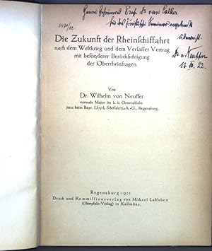 Die Zukunft der Rheinschiffahrt nach dem Weltkrieg und dem Versailler Vertrag mit bes. Berücks. d...