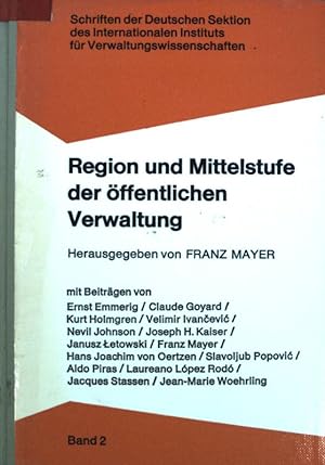Bild des Verkufers fr Region und Mittelstufe der ffentlichen Verwaltung; zum Verkauf von books4less (Versandantiquariat Petra Gros GmbH & Co. KG)