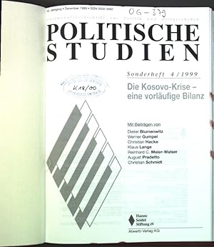 Seller image for Die Kosovo-Krise: eine vorlufige Bilanz. Politische Studien, Sonderheft 4/1999; for sale by books4less (Versandantiquariat Petra Gros GmbH & Co. KG)