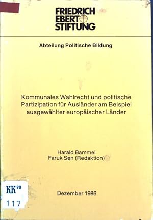 Imagen del vendedor de Kommunales Wahlrecht und politische Partizipation fr Auslnder am Beispiel ausgewhlter europischer Lnder; a la venta por books4less (Versandantiquariat Petra Gros GmbH & Co. KG)