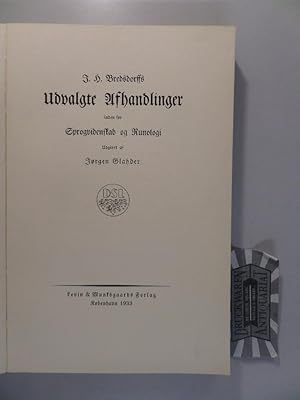 Seller image for Udvalgte Afhandlinger inden for Sprogvidenskab og Runologi. for sale by Druckwaren Antiquariat