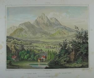 Staufen. Kolorierte Tonlithographie v. L. Rottmann nach G. Pezolt aus "Salzburg und seine Angraen...