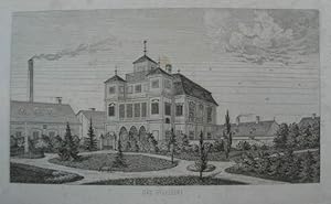 Das Belvedere. Radierung aus "Ansichten von Stockerau". Wien um 1875, 8 x 13,5 cm