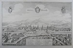 Oenipons Insbruckh. Kupferstich aus M. Merian "Topographia Provinciarum Austriacarum" Frankfurt 1...