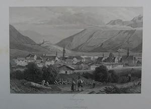 Bild des Verkufers fr Sterzing. Stahlstich aus J. F. Lentner "Album von Sd- und Nord-Tirol" Salzburg, Baldi 1853, 11 x 16 cm zum Verkauf von Antiquariat Johannes Mller