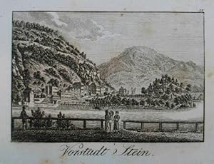Vorstadt Stein. Kupferstich aus Hacker "Kleine mahlerische Erinnerungen an Salzburg" Sbg.um 1820,...