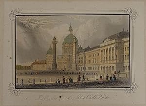 Die Carls-Kirche. Kolorierter Stahlstich v. Payne aus "Wien und seine Umgebungen" Leipzig 1848, 7...