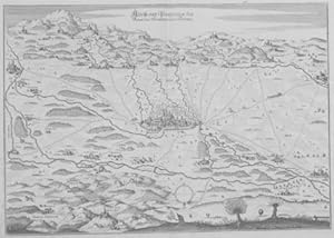 Bild des Verkufers fr Abri und Proportion der Reuier des Neustetterischen Gehaegs. Kupferstich aus M. Merian "Topographia Provinciarum Austriacarum" Frankfurt 1649 ff. 23,5 x 34 cm zum Verkauf von Antiquariat Johannes Mller