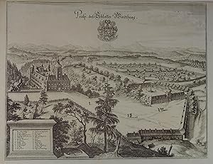 Seller image for Prosp. des Schlosses Windthaag. Kupferstich aus M. Merian "Topographia Provinciarum Austriacarum" Frankfurt 1649 ff. 28 x 36 cm for sale by Antiquariat Johannes Mller