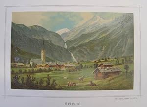 Krimml. Chromolithographie aus Gerasch "Die österreichische Gebirgswelt" Graz 1887-94, 9,5 x 15,5 cm