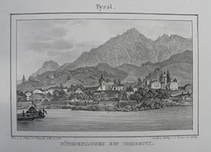 Seller image for Bchsenhausen bey Innsbruck. Lithographie v. Stieberger aus Pezolt "Die interessantesten Punkte von Salzburg, Tyrol und Salzkamergut" Salzburg, Oberer 1838, 9,5 x 15 cm for sale by Antiquariat Johannes Mller