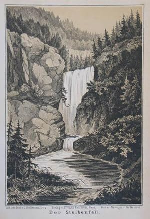 Imagen del vendedor de Der Stuibenfall. Tonlithographie n. Jos. Wachter aus Amthor "Der Alpenfreund" Gera 1877, 18 x 12,5 cm a la venta por Antiquariat Johannes Mller