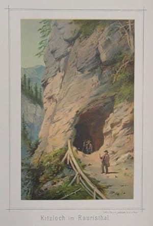 Seller image for Kitzloch im Rauristhal. Chromolithographie aus Gerasch "Die sterreichische Gebirgswelt" Graz 1887-94, 15 x 9,5 cm for sale by Antiquariat Johannes Mller