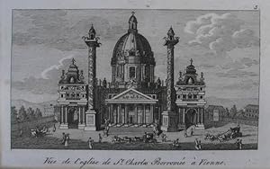 Vue de l'eglise de St. Charles Borromeé à Vienne. Kupferstich aus "Gothaisches genealogisches Tas...