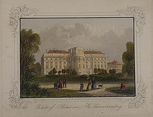 Palace of (Palast von) Pr. Schwarzenberg. Kolorierter Stahlstich aus A. H. Payne "Wien und seine ...