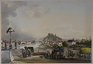 Grätz. Kolorierte Lithographie v. Sandmann n. Rudolf Alt. Wien gedruckt bei Höfelich um 1850, 28 ...