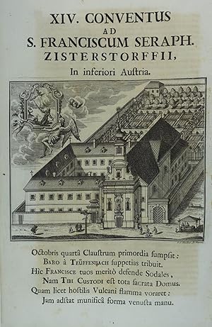 XIV. Conventus ad S. Franciscum Seraph. Zistersdorffii, In inferiori Austria. Kupferstich v. F. L...