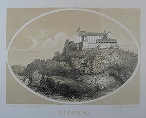 Bild des Verkufers fr Gleichenberg. Tonlithographie aus Reichert "Einst und jetzt" Graz 1863-66, 13,5 x 18,5 cm zum Verkauf von Antiquariat Johannes Mller