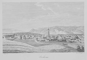 Stockerau. Kupferstich v. L. Neumayer n. J. Wett aus Pernold "Geistesblumen" Wien 1841-45, 9 x 14...