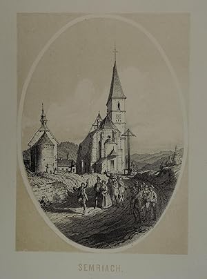 Bild des Verkufers fr Semriach. Tonlithographie aus Reichert "Einst und jetzt" Graz 1863-66, 18 x 13 cm zum Verkauf von Antiquariat Johannes Mller