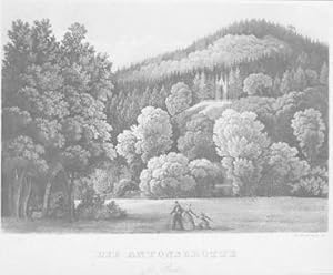 Die Antonsgrotte bei Baden. Aquatinta n. Th. Festorazzo, Paterno Wien um 1840, 13 x 18,5 cm