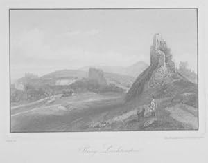 Burg Liechtenstein. Stahlstich aus Chapuy "Album der Südbahn von Wien bis Triest" Triest 1856, 9,...