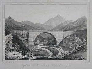 Bild des Verkufers fr Stephans-Brcke ber den Rutzbach in Tyrol. Lithographie von Basilio Armani, Innsbruck Unterberger um 1840, 14 x 20,5 cm zum Verkauf von Antiquariat Johannes Mller