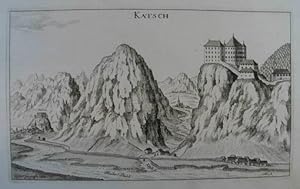 Bild des Verkufers fr Katsch. Kupferstich aus G. M. Vischer "Topographia Ducatus Stiriae" 1681ff., 13 x 22 cm zum Verkauf von Antiquariat Johannes Mller