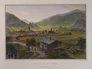 Bild des Verkufers fr Sterzing in Tyrol. Kolorierter Stahlstich v. L. Rohbock n. J. Lange aus Schimmer "Das Kaiserthum Oesterreich" Darmstadt 1842, 11,5 x 17 cm zum Verkauf von Antiquariat Johannes Mller