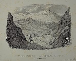 Der Arlberg (Vorarlberg.). Lithographie aus "Album aus Tirol" Innsbruck, Wagner um 1835, 12 x 17,...