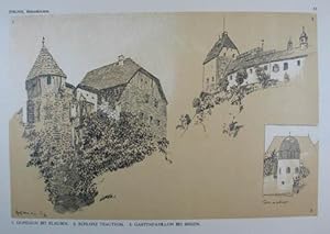 Bild des Verkufers fr Lithographie v. E. Thumb aus "Reiseskizzen aus Nieder-sterreich Ober-sterreich und Tirol" Wien Schroll 1908, 27,5 x 17,5 cm zum Verkauf von Antiquariat Johannes Mller