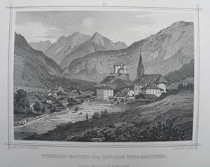 Seller image for Windisch-Matrey und Schloss Weissenstein. Stahlstich v. Gunkel n. Obermllner, Mnchen Ravizza um 1860, 8 x 11 cm for sale by Antiquariat Johannes Mller
