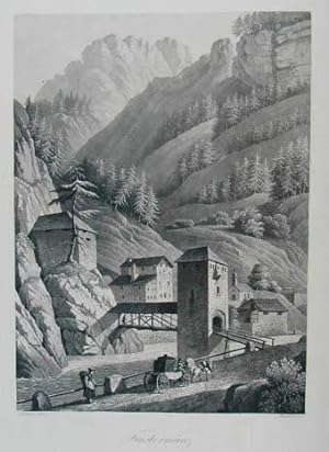 Seller image for Finstermnz. Aquatinta v. Martens n. Schdler aus F. Unterberger "Ansichten von Tirol" Innsbruck um 1840, 19 x 14 cm for sale by Antiquariat Johannes Mller