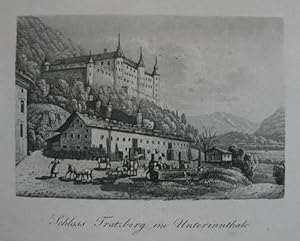 Seller image for Schloss Tratzberg im Unterinnthale. Aquatinta aus F. Unterberger "Erinnerung an Tirol" Innsbruck um 1845, 7 x 10 cm for sale by Antiquariat Johannes Mller