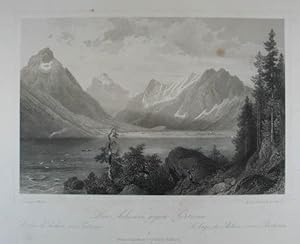 Bild des Verkufers fr Der Achensee gegen Pertisau. Stahlstich v. F. Wrthle aus F. Wrthle "Malerische Ansichten von Sd u. Nord Tirol" Salzburg 1852, 14,5 x 21,5 cm zum Verkauf von Antiquariat Johannes Mller