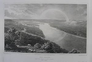 The Danube, from the summit of Leopoldsberg, near Vienna. Stahlstich v. Heath aus Ch. Batty "Germ...