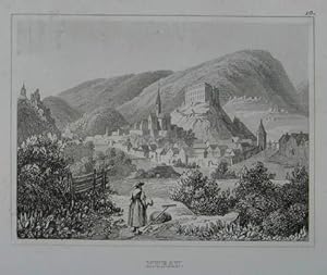 Bild des Verkufers fr Murau. Stahlstich aus A. Schmidl "Das Herzogthum Steiermark" Stuttgart 1839, 7,5 x 10 cm zum Verkauf von Antiquariat Johannes Mller