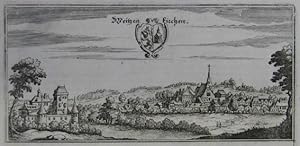 Weitzenkirchen. Kupferstich aus M. Merian "Topographia Provinciarum Austriacarum" Frankfurt 1649 ...